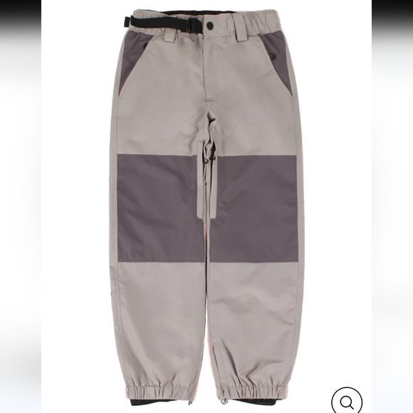 GSOU SNOW Men's/Unisex Light Purple Gray Color-Block Straight-Leg Snow Pants - Picture 3 of 9